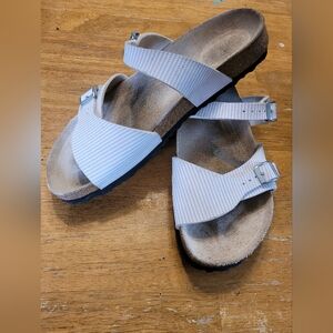 Birki's W9M7 Sandles cream stripe, nice!
